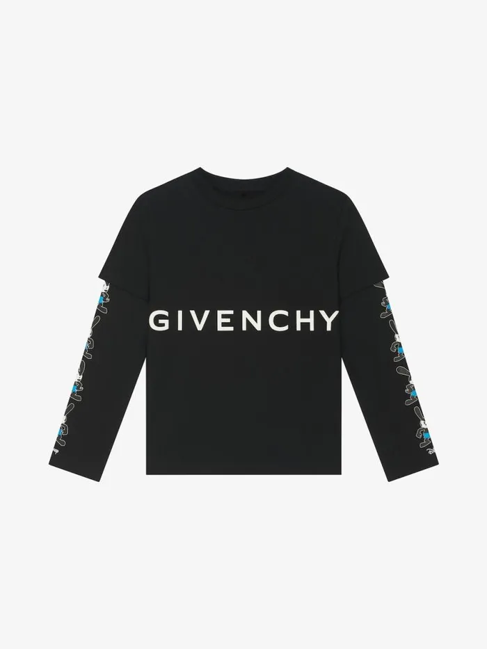 Oswald Overlapped TShirt In Cotton Black Kids Givenchy