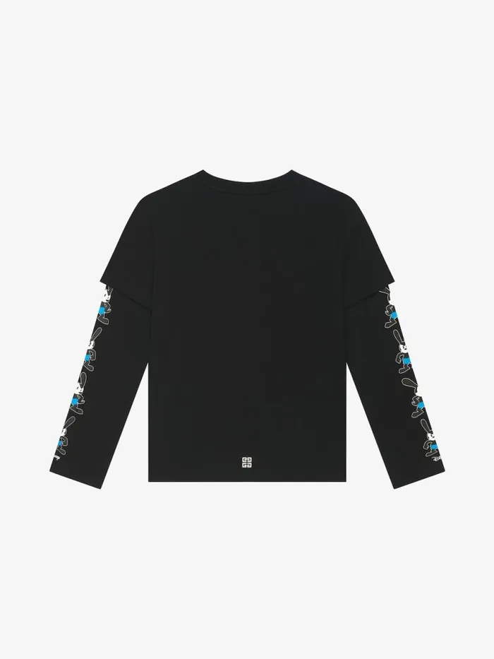 Oswald Overlapped TShirt In Cotton Black Kids Givenchy