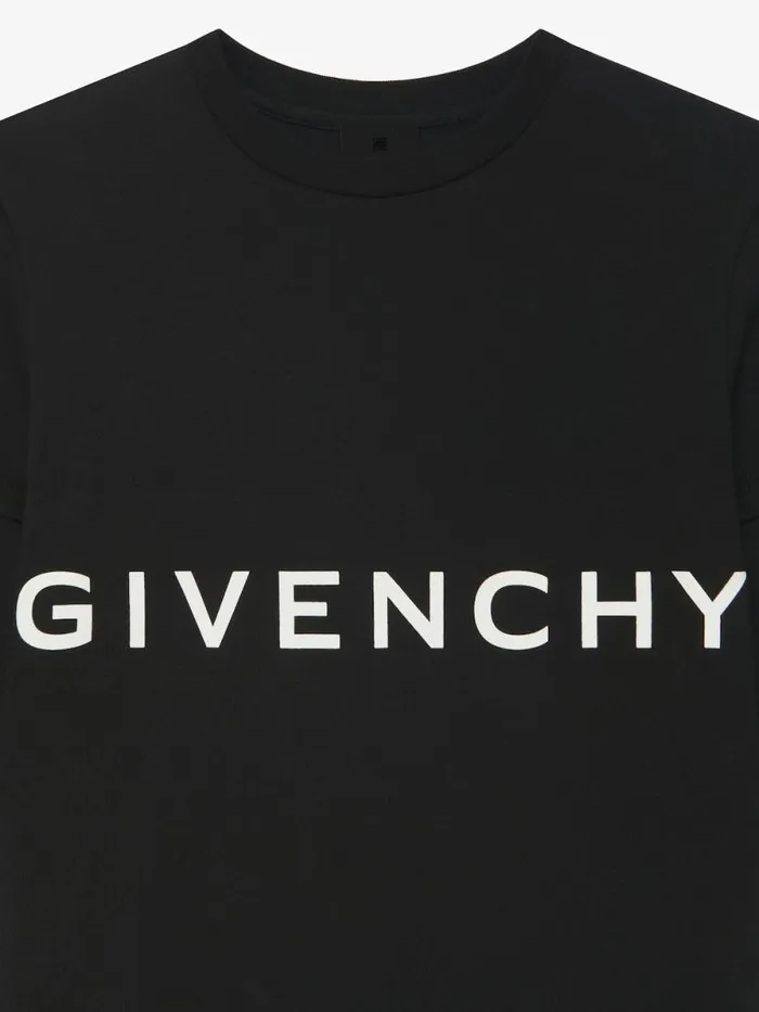 Oswald Overlapped TShirt In Cotton Black Kids Givenchy
