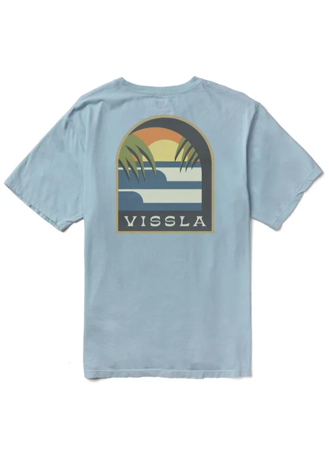 Out The Window Premium Pkt Tee Chambray Men Vissla Tees
