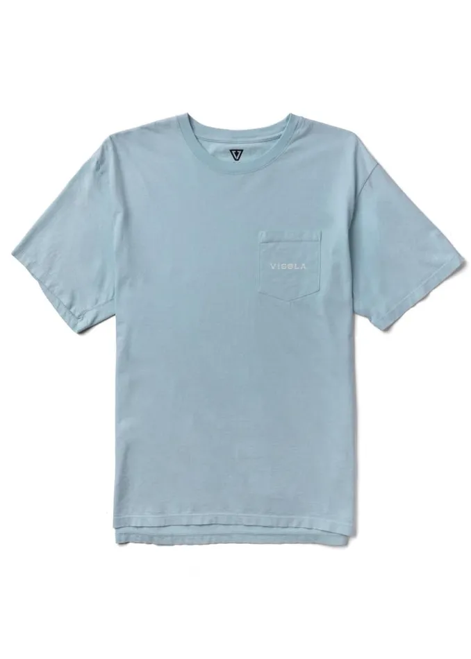 Out The Window Premium Pkt Tee Chambray Men Vissla Tees