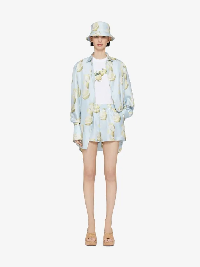 Oversized Shirt In Silk With Lemon Print Blueyellow Women Givenchy Tops and Shirts Oversized Shirt In Silk With Lemon Print Blueyellow Women Givenchy Tops and Shirts