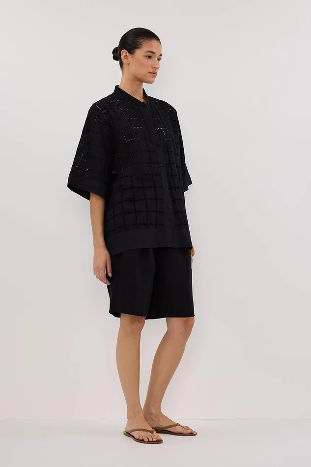 OWEN BLACK SLEEVED BRODERIE SHIRT Women DISSH Shirts