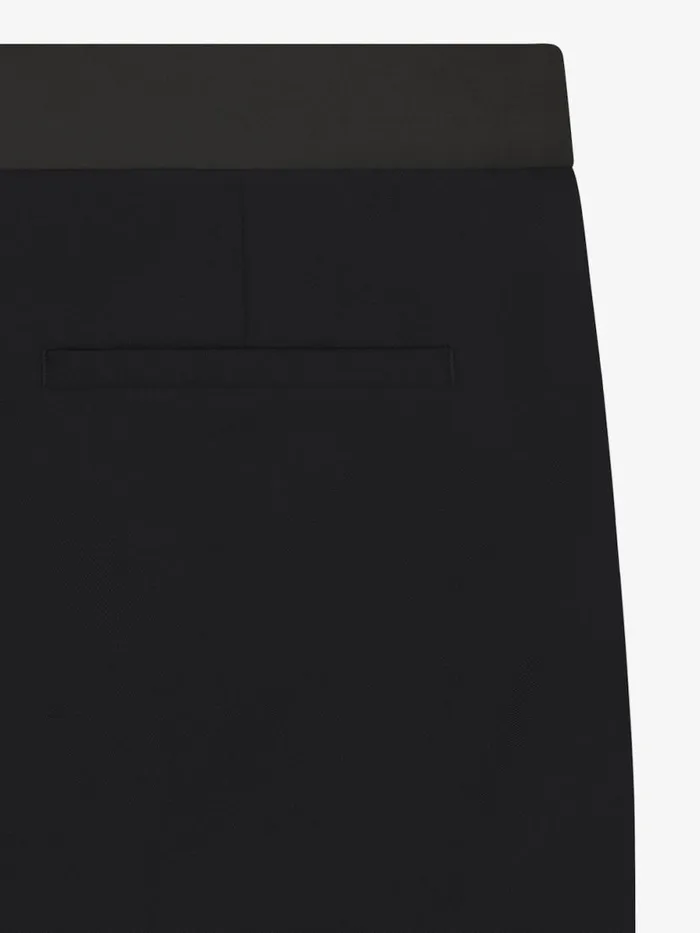 Pants In Wool And Mohair With Satin Belt Black Men Givenchy Pants and Shorts