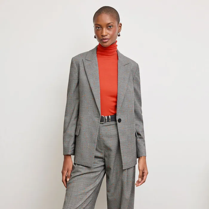 Pants M M LaFleur Women The Rina Sculptural Pant 8211 Sharkskin Mixed Check