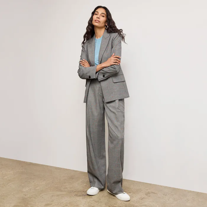 Pants M M LaFleur Women The Rina Sculptural Pant 8211 Sharkskin Mixed Check
