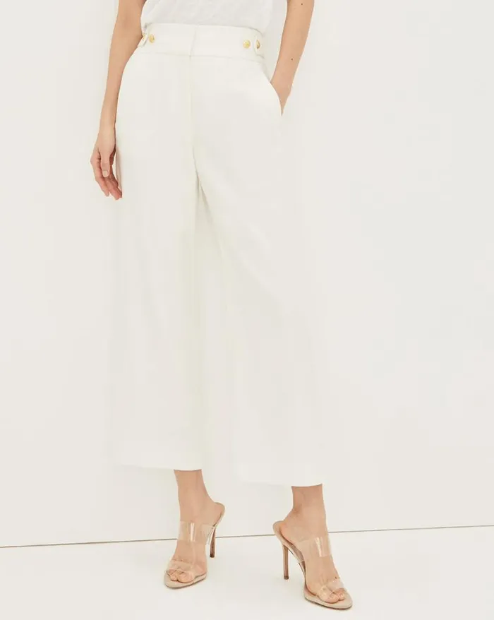 Pants Shop Veronica Beard Aubrie Linen Pant Navy