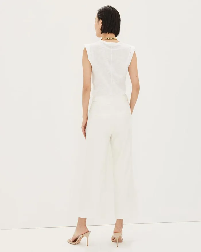Pants Shop Veronica Beard Aubrie Linen Pant Navy