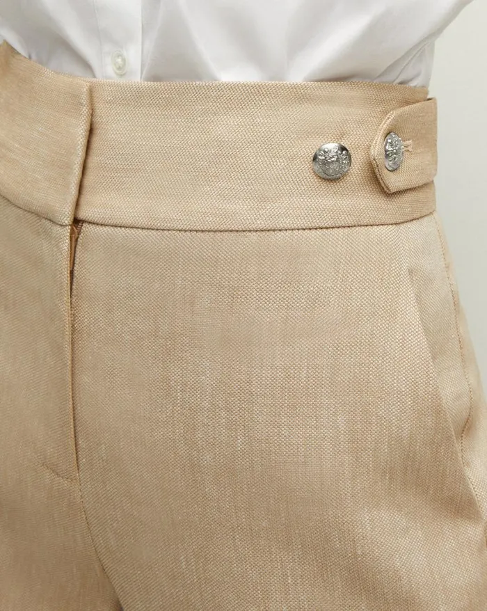 Pants Shop Veronica Beard Aubrie Linen Pant Navy