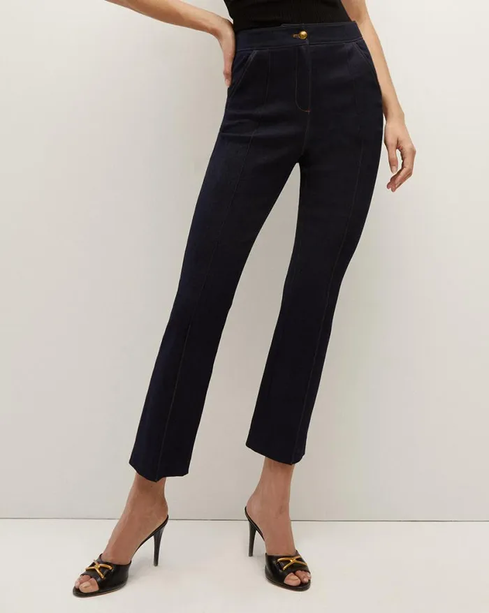 Pants Shop Veronica Beard Kimra Denim Pant Dark Oxford
