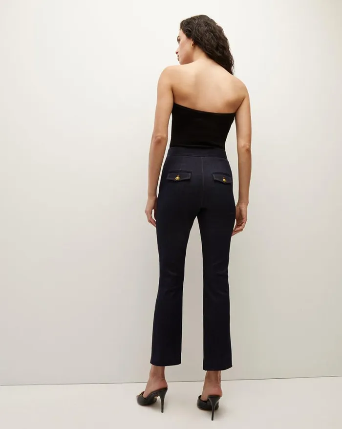 Pants Shop Veronica Beard Kimra Denim Pant Dark Oxford