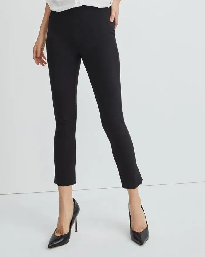 Pants Shop Veronica Beard Zip Back Scuba Pant Black
