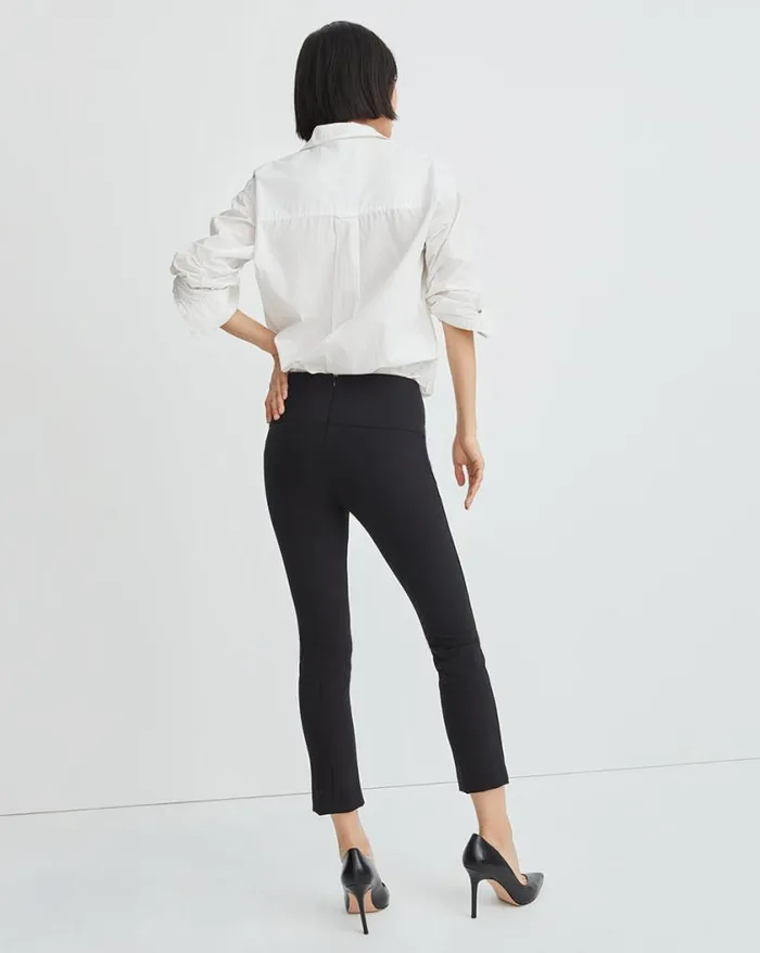 Pants Shop Veronica Beard Zip Back Scuba Pant Black