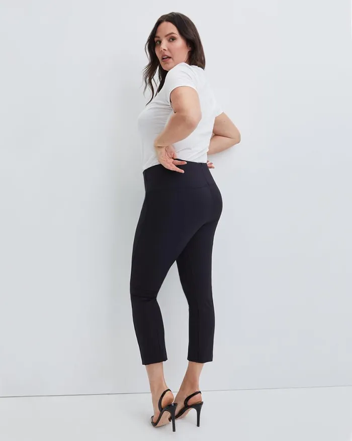 Pants Shop Veronica Beard Zip Back Scuba Pant Black