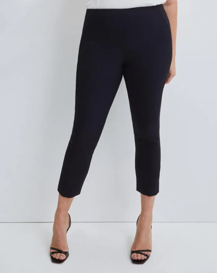 Pants Shop Veronica Beard Zip Back Scuba Pant Black