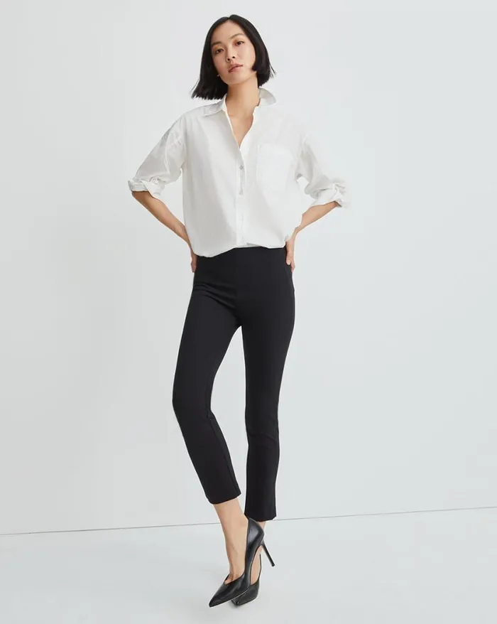 Pants Shop Veronica Beard Zip Back Scuba Pant Black
