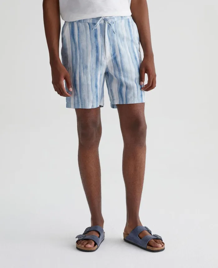 Paxton DrawCord Brush Strokes Clear Skies Men AG Jeans Shorts Paxton DrawCord Brush Strokes Clear Skies Men AG Jeans Shorts