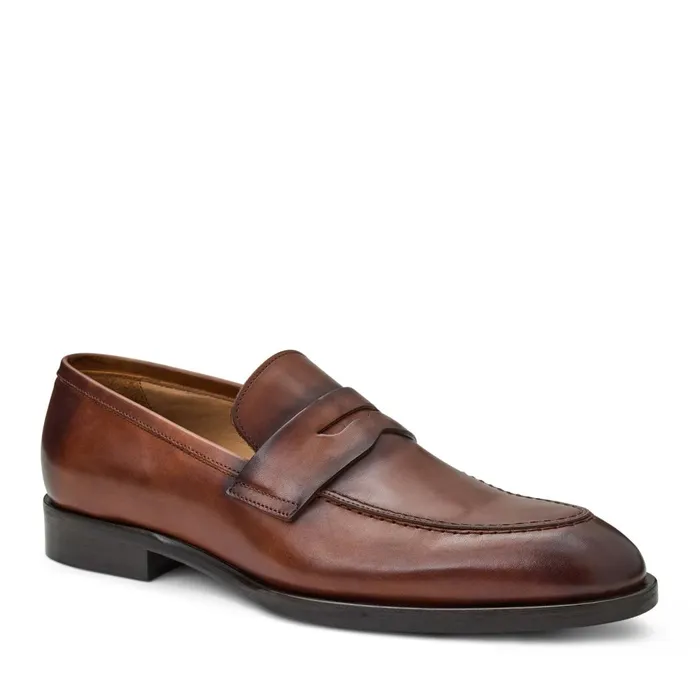 Payton Burnished Penny LoaferCognac Men Bruno Magli Loafers and Slipons