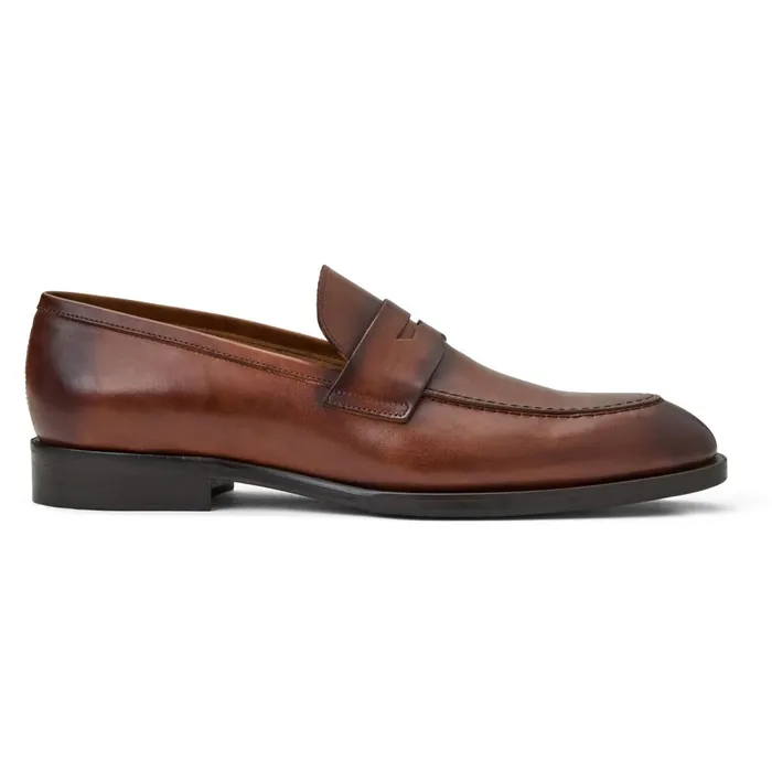 Payton Burnished Penny LoaferCognac Men Bruno Magli Loafers and Slipons