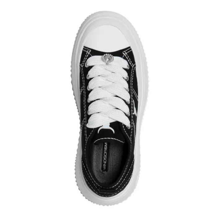 Platform Sneakers Women Windsor Smith INTENTIONS BLACK CANVAS SNEAKERS Platform Sneakers Women Windsor Smith INTENTIONS BLACK CANVAS SNEAKERS
