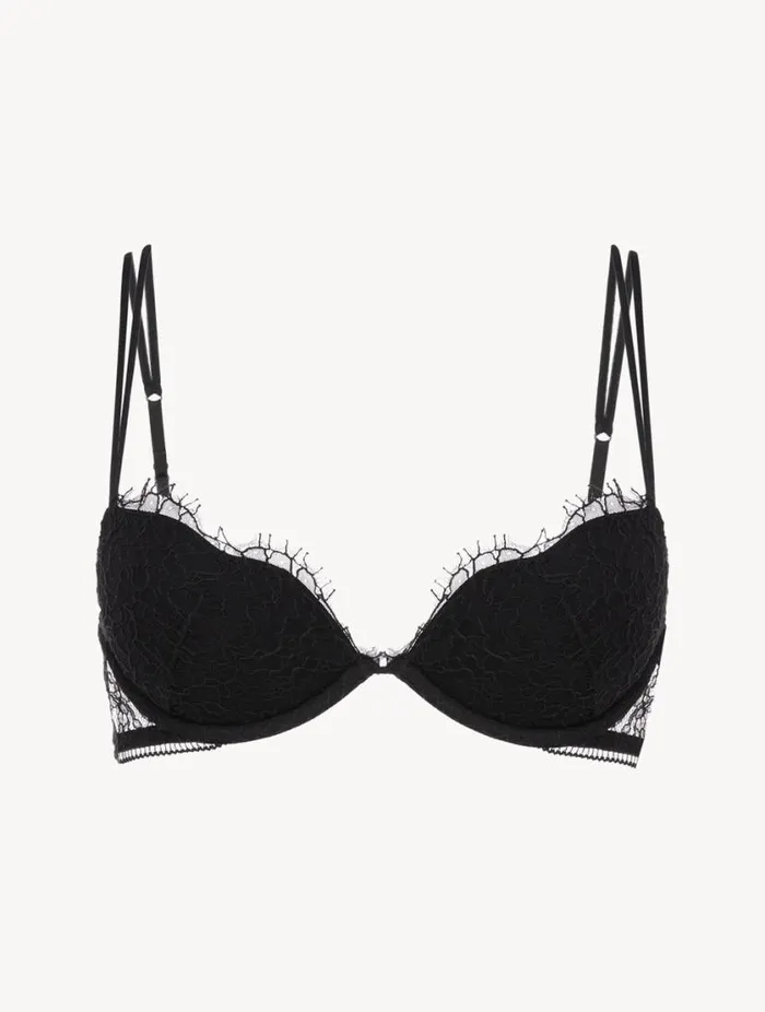 Pushup Bra With Lace In Onyx Lingerie La Perla Padded