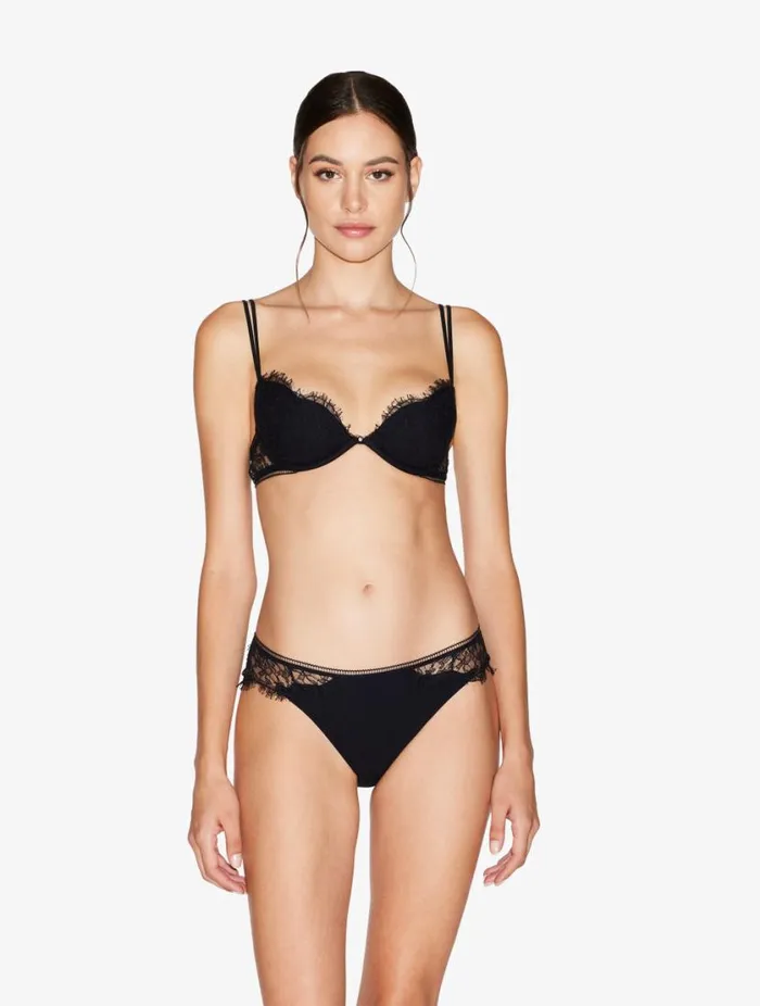 Pushup Bra With Lace In Onyx Lingerie La Perla Padded