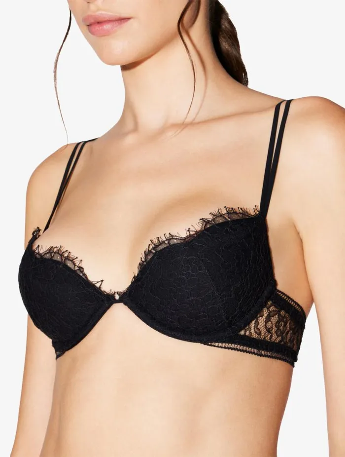 Pushup Bra With Lace In Onyx Lingerie La Perla Padded