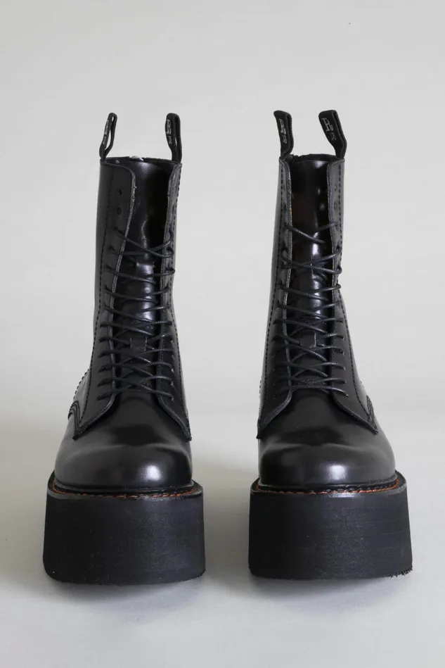 R13 Boots Women Double Stack Boot 8211 Black R13 Boots Women Double Stack Boot 8211 Black