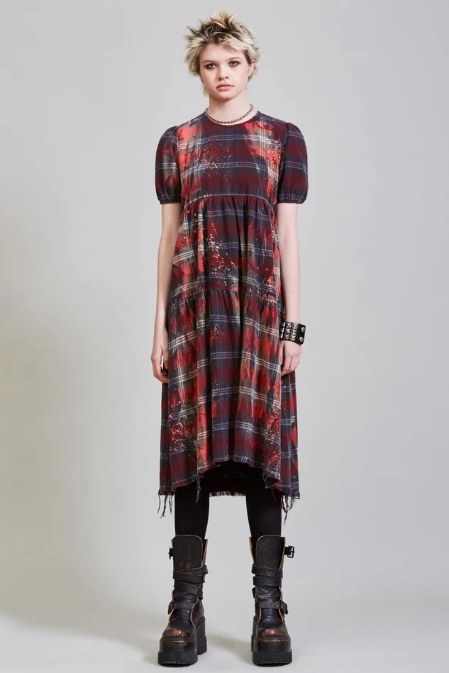 R13 Dresses Women Bleached Relaxed Midi Dress