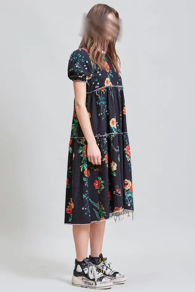 R13 Dresses Women Shredded Relaxed Midi 8211 Useless Treasures