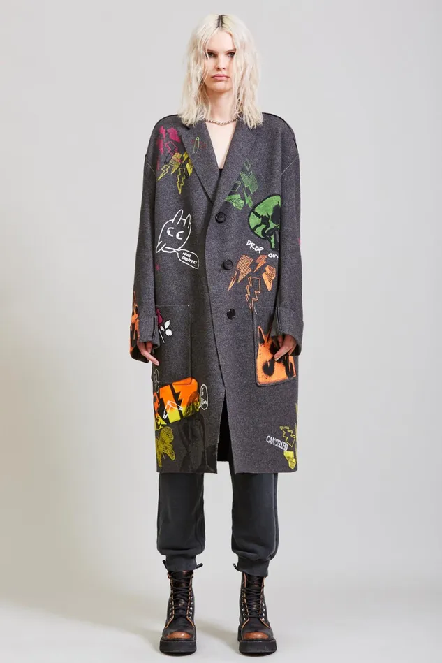 R13 Jackets and Coats Women Graffiti Coat