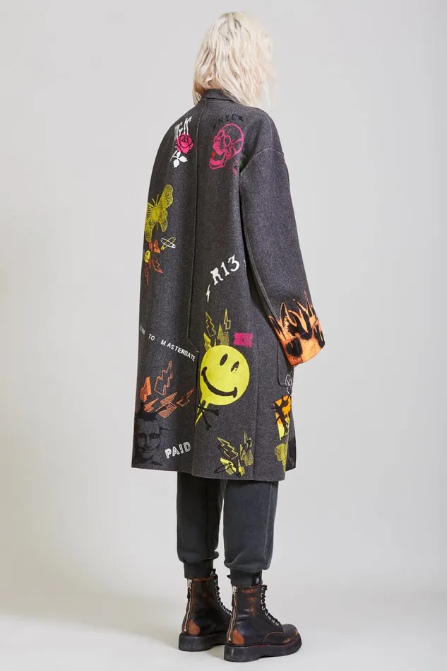 R13 Jackets and Coats Women Graffiti Coat