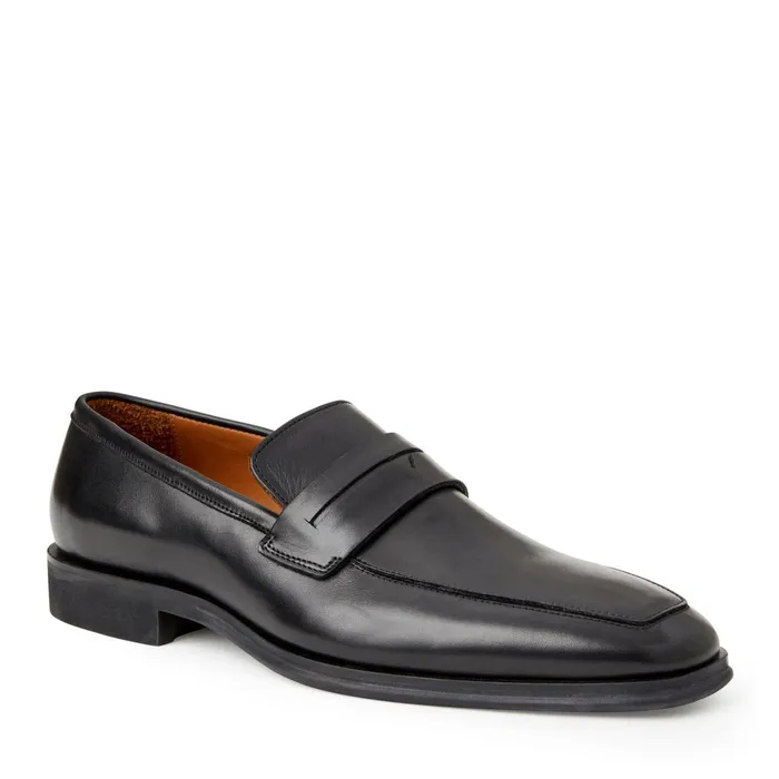 Raging Leather Penny Loafer Black Men Bruno Magli Loafers and Slipons