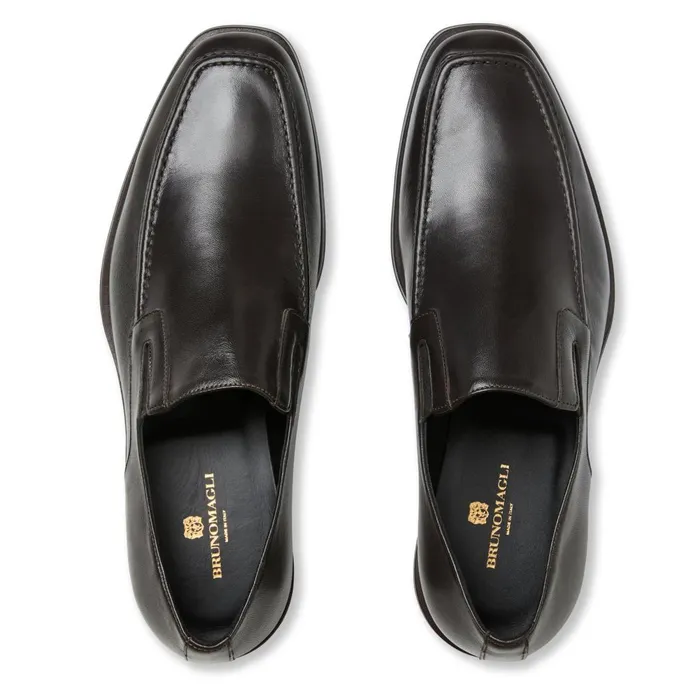 Raging Leather Slipon 8211 Dark Brown Leather Men Bruno Magli Loafers and Slipons