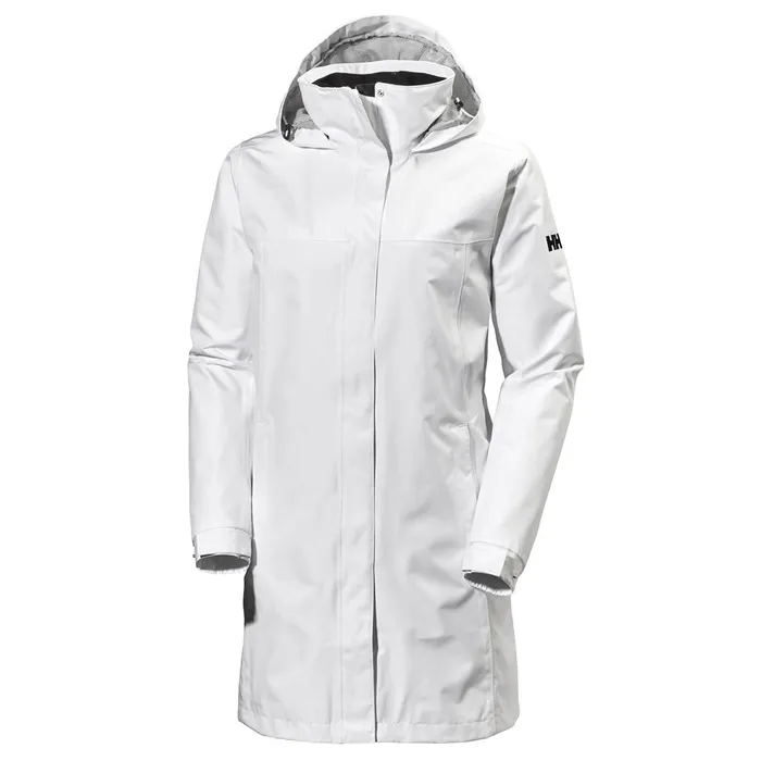 Rain Jackets Women Helly Hansen W ADEN LONG COAT 001 White