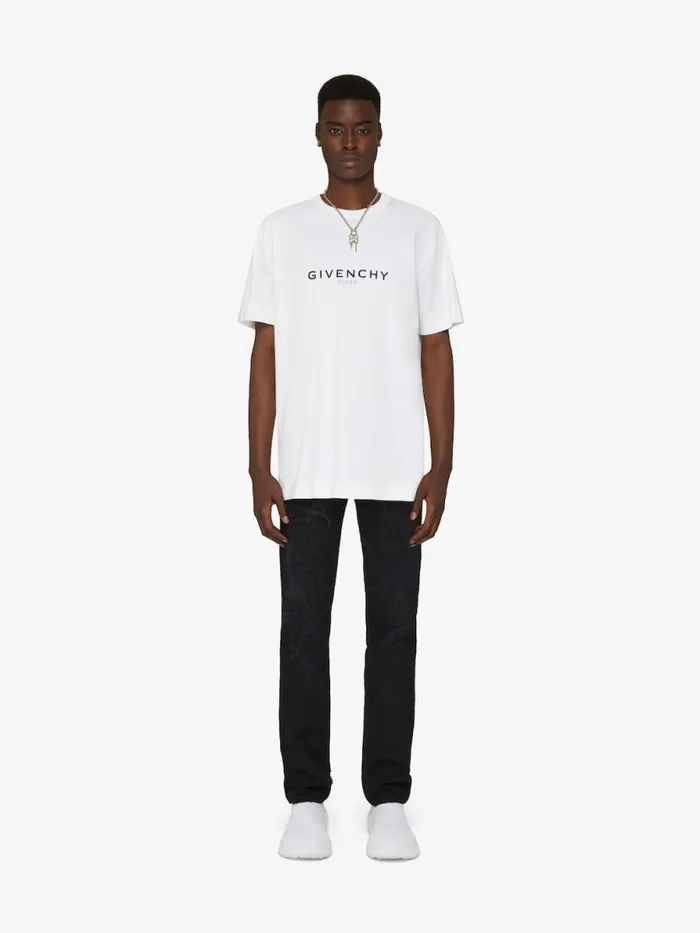 Reverse Oversized TShirt In Cotton White Men Givenchy TShirts