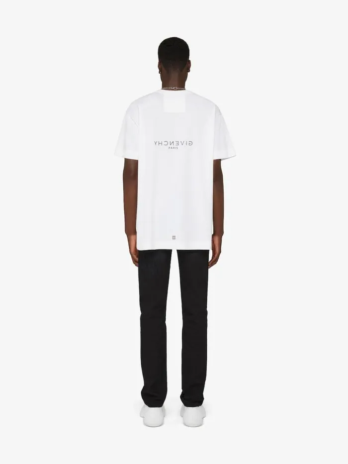 Reverse Oversized TShirt In Cotton White Men Givenchy TShirts