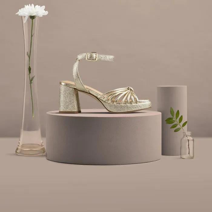 Ritzy 75 Faye Champagne Women Clarks Heels and Pumps
