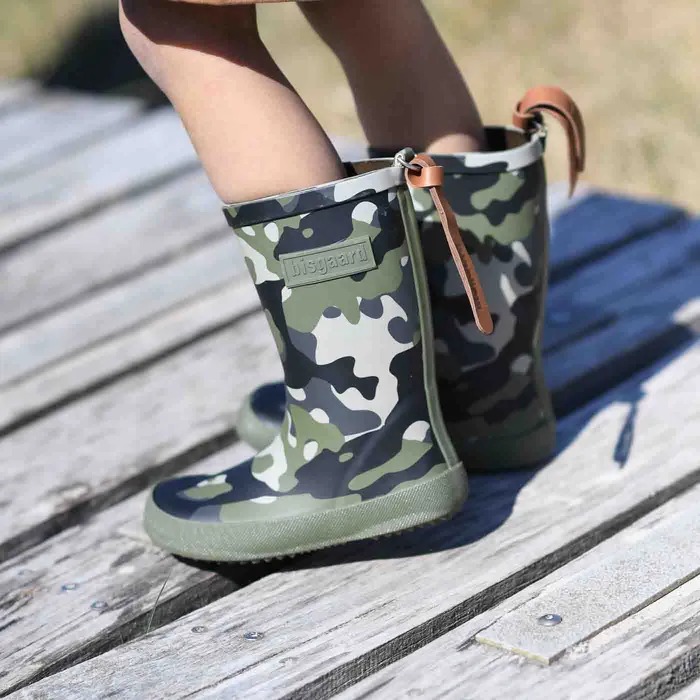 Rubber boots KIDS bisgaardshoes fashion camouflage Green
