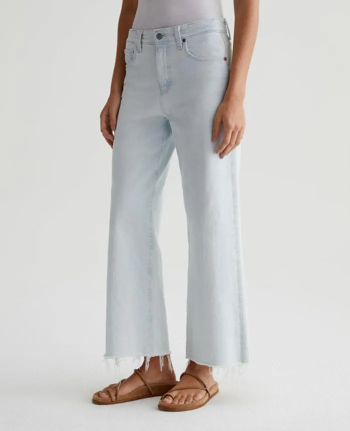 Saige Wide Leg Crop Tide Pool Women AG Jeans Denim Saige Wide Leg Crop Tide Pool Women AG Jeans Denim