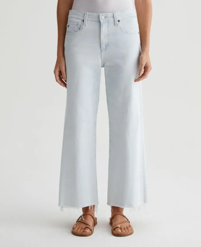 Saige Wide Leg Crop Tide Pool Women AG Jeans Denim Saige Wide Leg Crop Tide Pool Women AG Jeans Denim