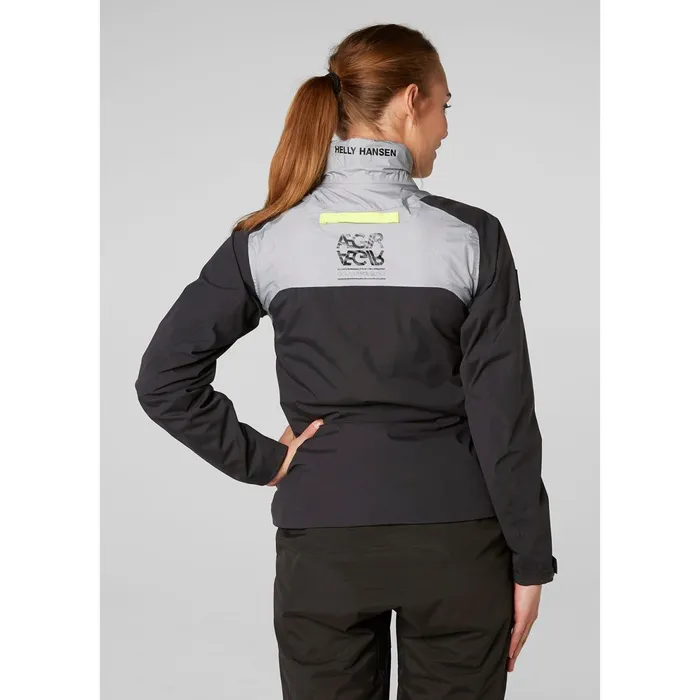 Sailing Jackets Women Helly Hansen W AEGIR H2FLOW JACKET 820 Silver Grey