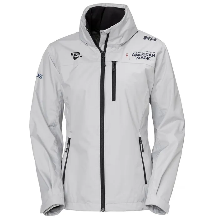 Sailing Jackets Women Helly Hansen W CREW HOODED JACKET 856 Am Sup Grey