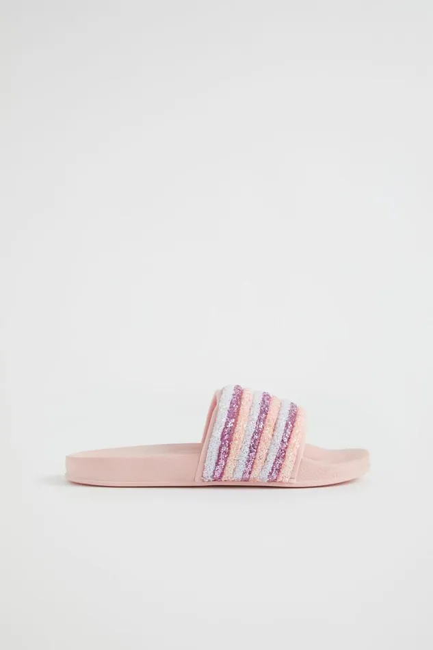 Sandals and Slides Girl Seed Heritage Glitter Stripe Slide Multi
