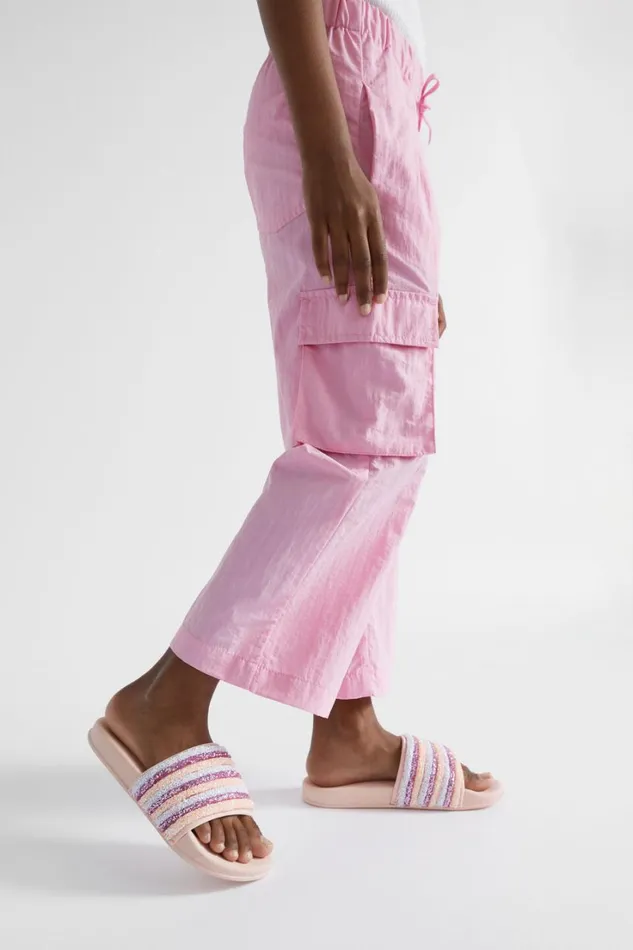 Sandals and Slides Girl Seed Heritage Glitter Stripe Slide Multi