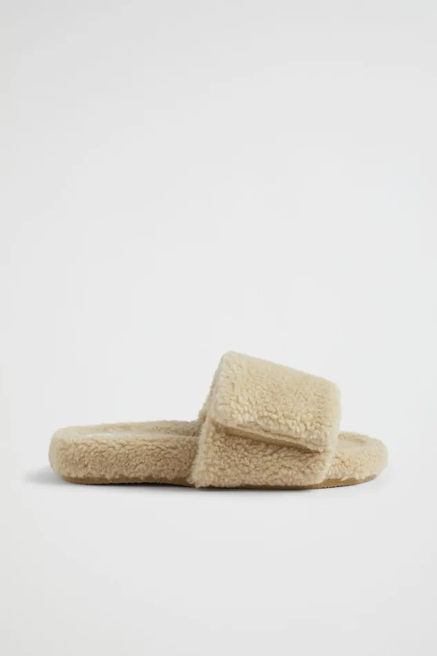 Sandals and Slides Girl Seed Heritage Teddy Fur Slide Chai