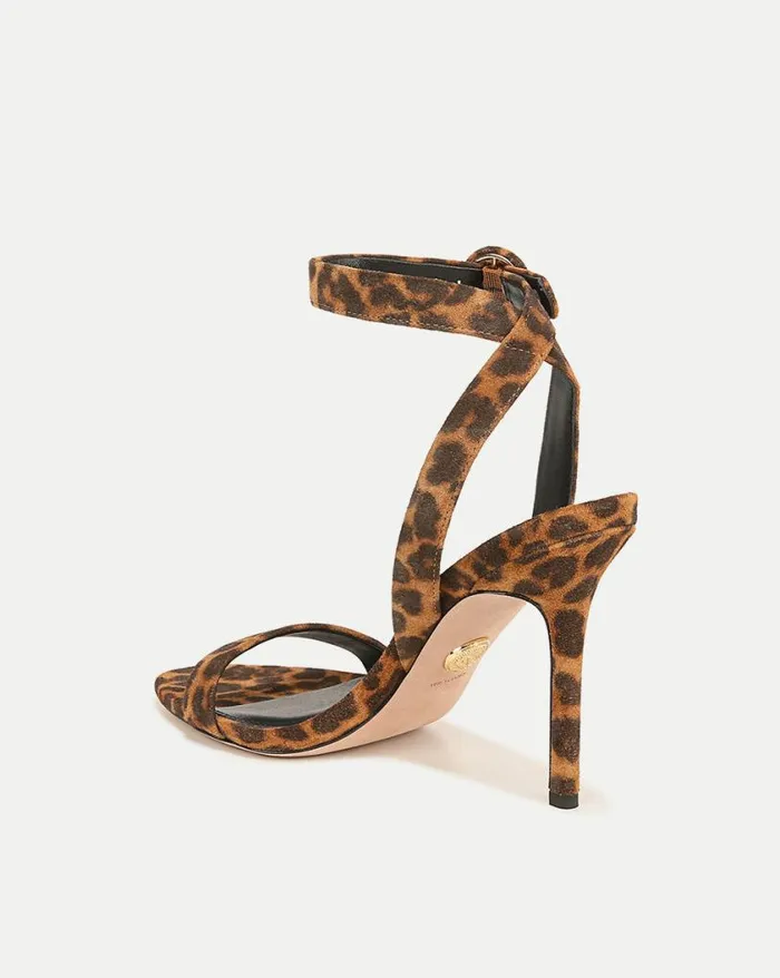 Sandals Shop Veronica Beard Darcelle Leopard AnkleStrap Stiletto Heel Leopard