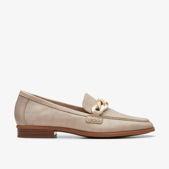 Sarafyna Iris Stone Leather Women Clarks SlipOns