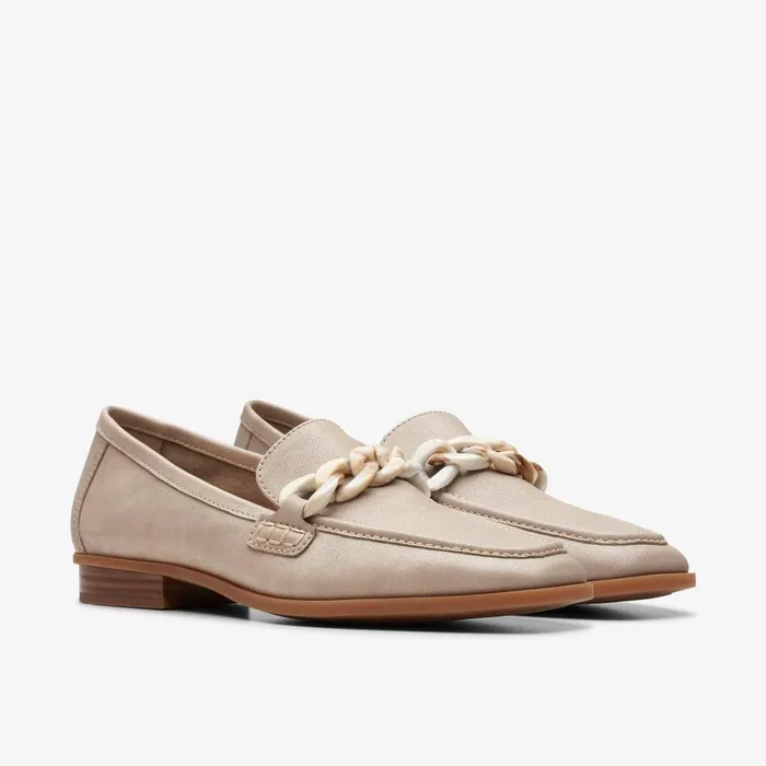 Sarafyna Iris Stone Leather Women Clarks SlipOns