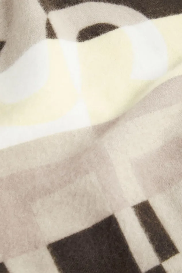 Scarves and Kaftans Woman Seed Heritage Seed Colour Block Scarf Dark Fern